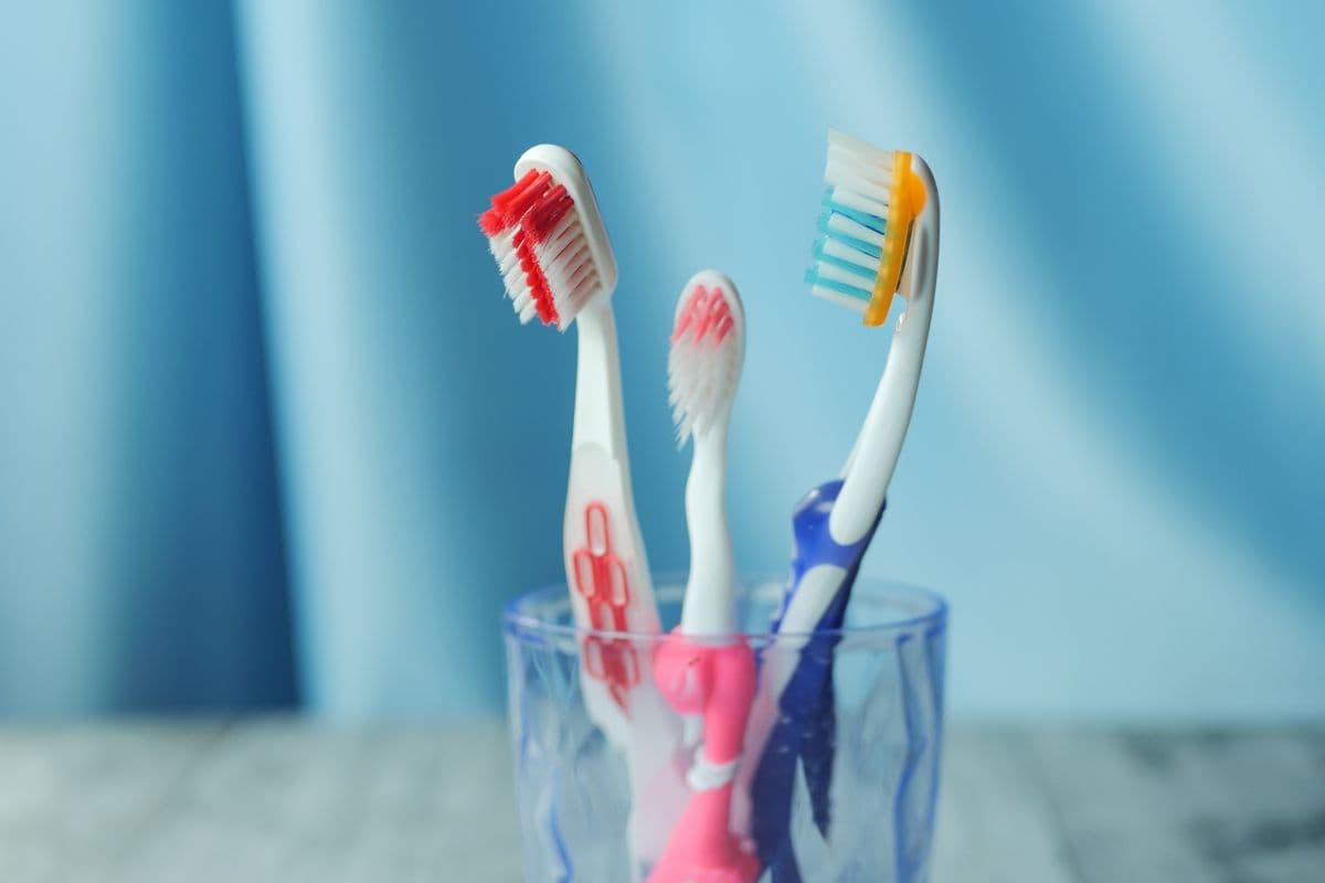 Modern dental instruments arranged in a clean dental office